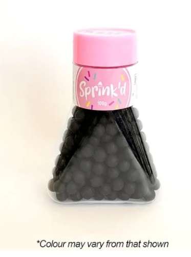 Sprink'd Sprinkles - 8mm Balls Black - Click Image to Close